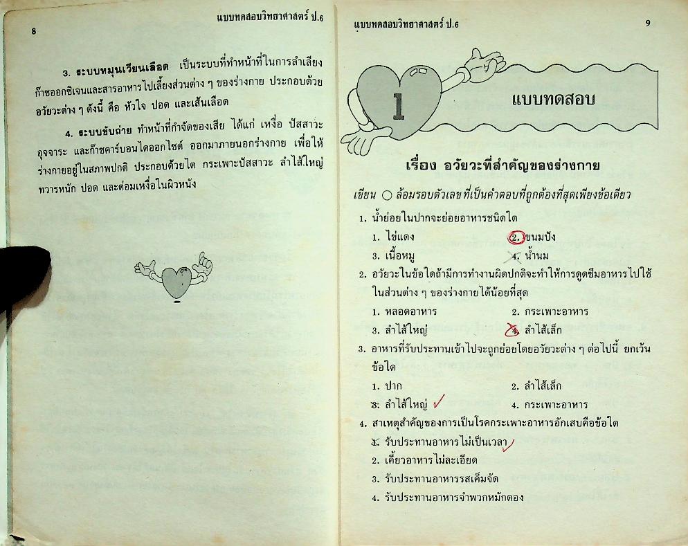 แบบทดสอบ วิทยาศาสตร์ ป.6