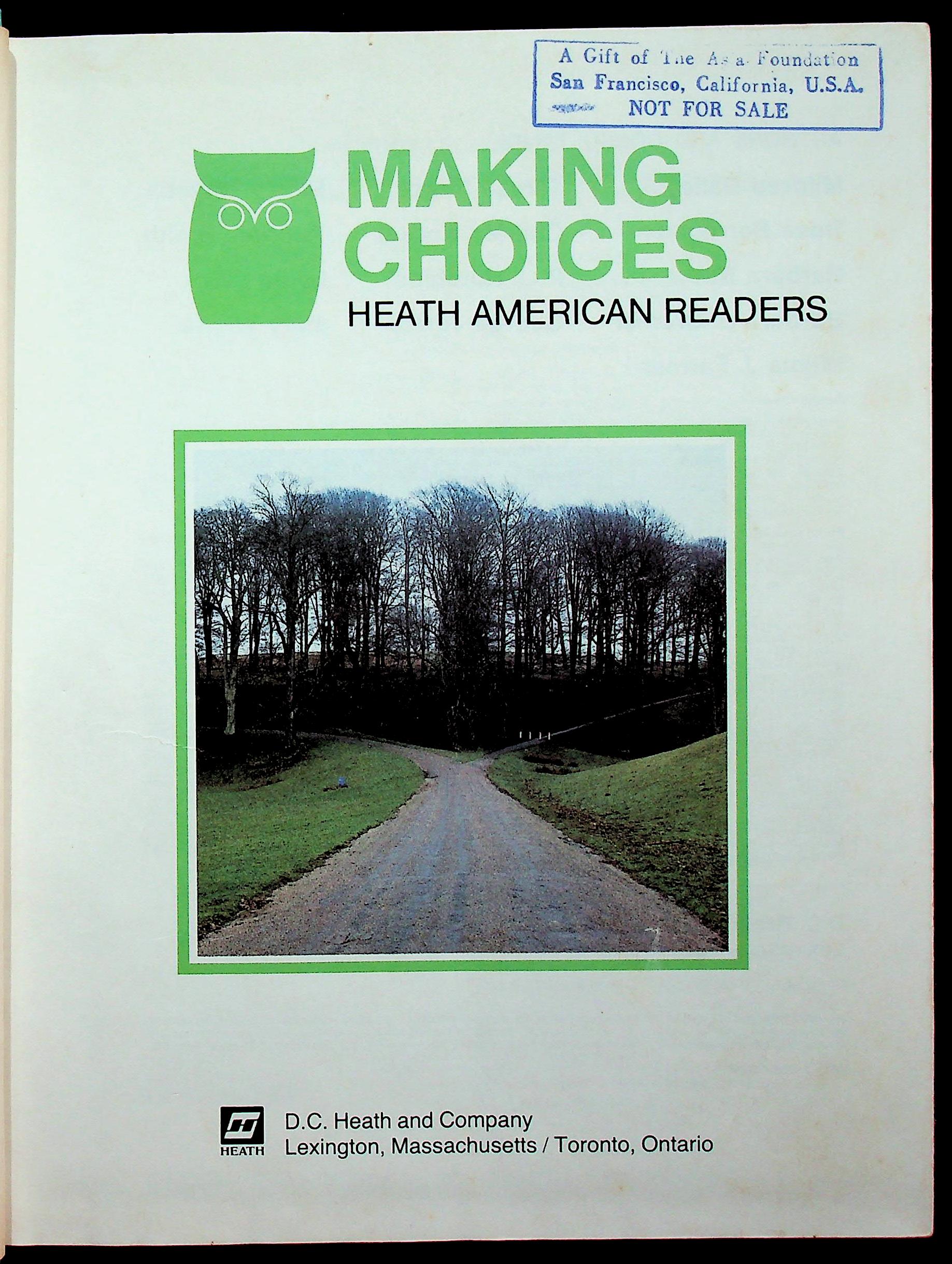 MAKING CHOICES : HEATH AMERICAN READERS