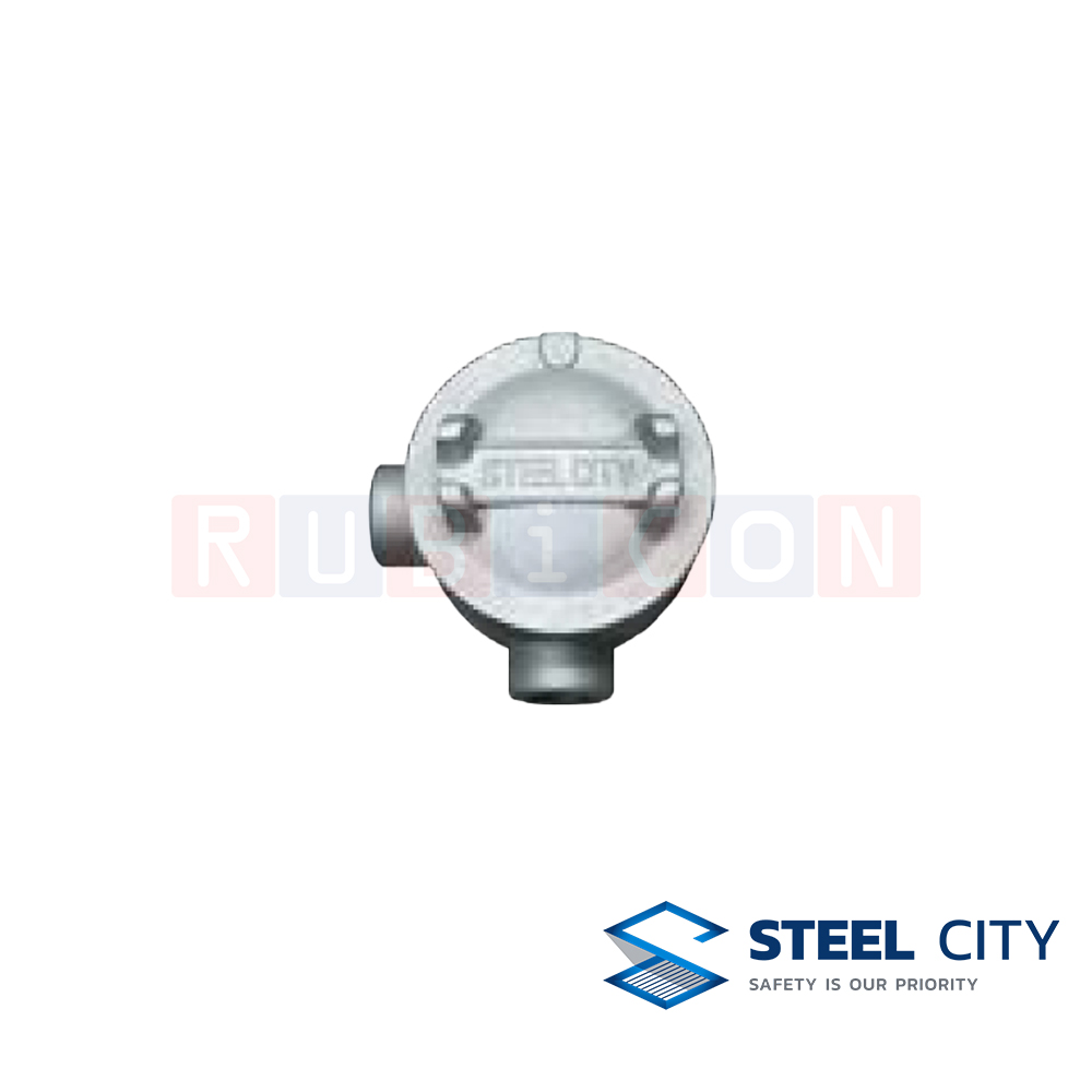 STEEL CITY OJ บ๊อกซ์กลมกันน้ำ 2 ทางฉาก (JUNCTION BOXES WITH COVERS)