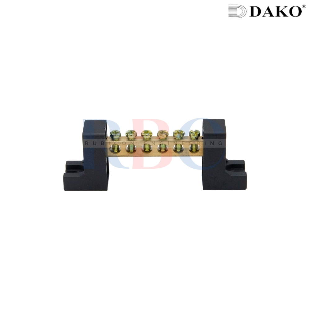 "DAKO" ขั้วต่อสายดิน บาร์กราวด์ สำหรับใช้ในตู้คอนโทรล (GROUNDING BUS–BAR)