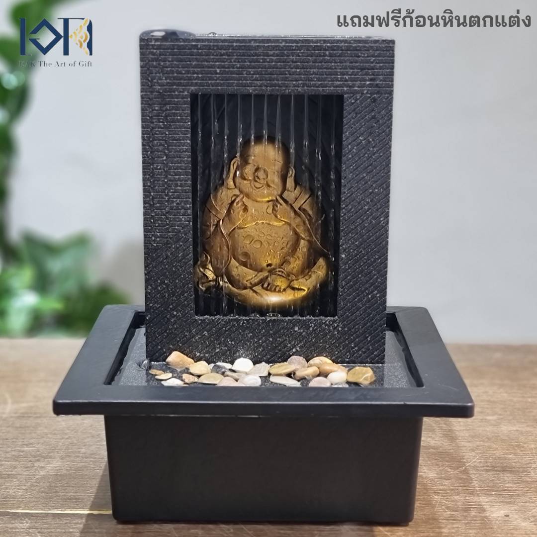 น้ำพุพระสังกัจจายน์ รุ่นรหัส22611L น้ำล้นตั้งโต๊ะทำงานเสริมฮวงจุ้ย อ่างน้ำพุล้นแต่งบ้าน