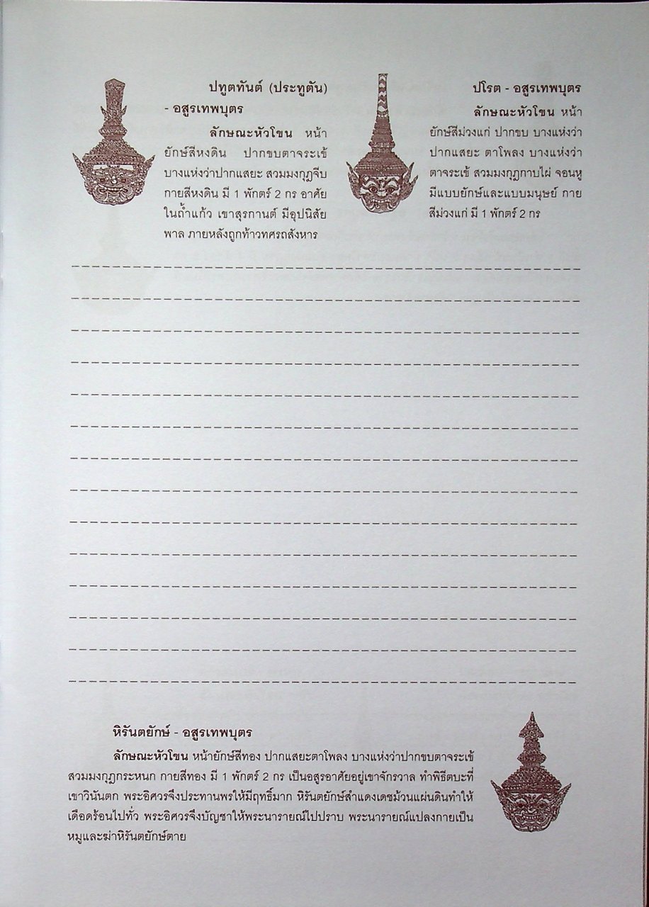 สมุดบันทึกเรื่อง โขน