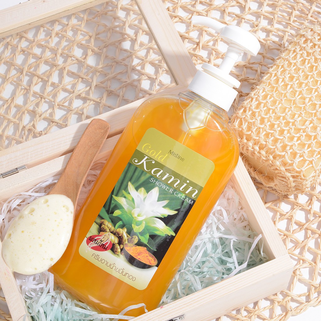 ครีมอาบน้ำ มิสทีน ขมิ้นทอง Mistine Gold Kamin Shower Cream 500 ml.
