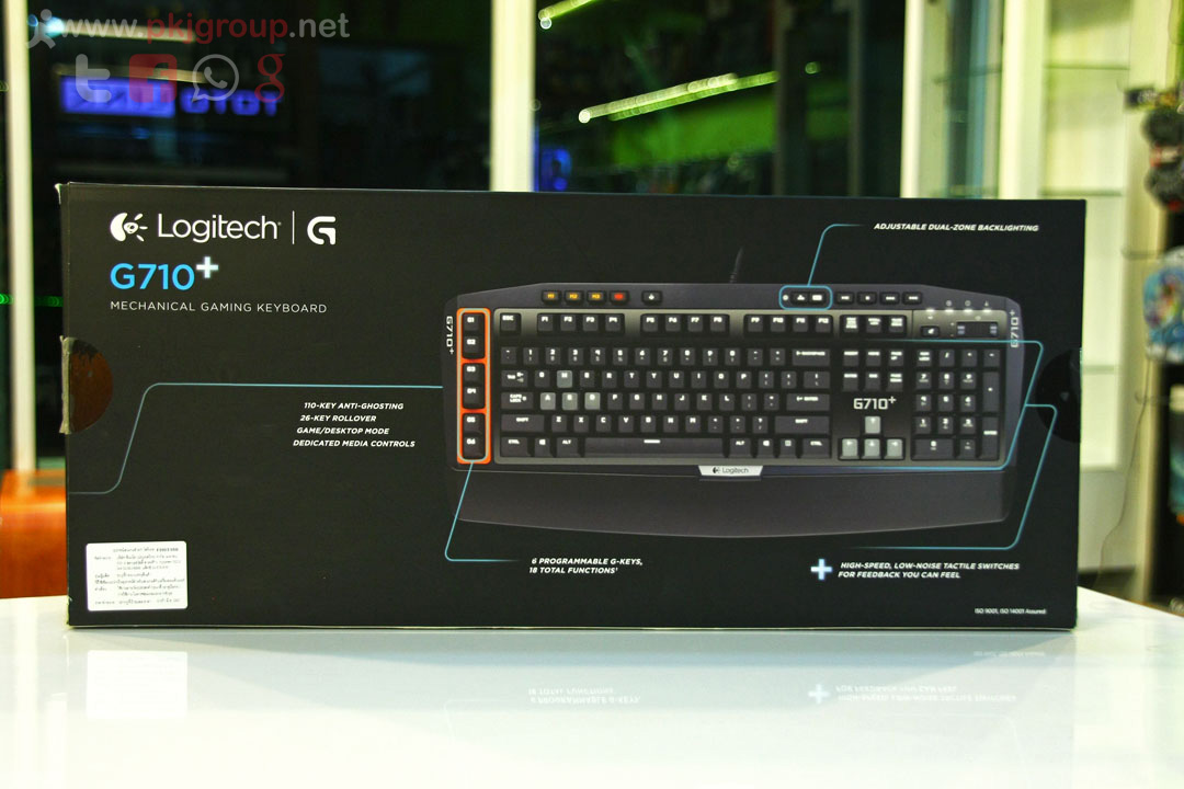 Logitech G710+ คีย์บอร์ดเกมส์ Cherry Switch ไฟสีขาว ราคาพิเศษ(รีวิว