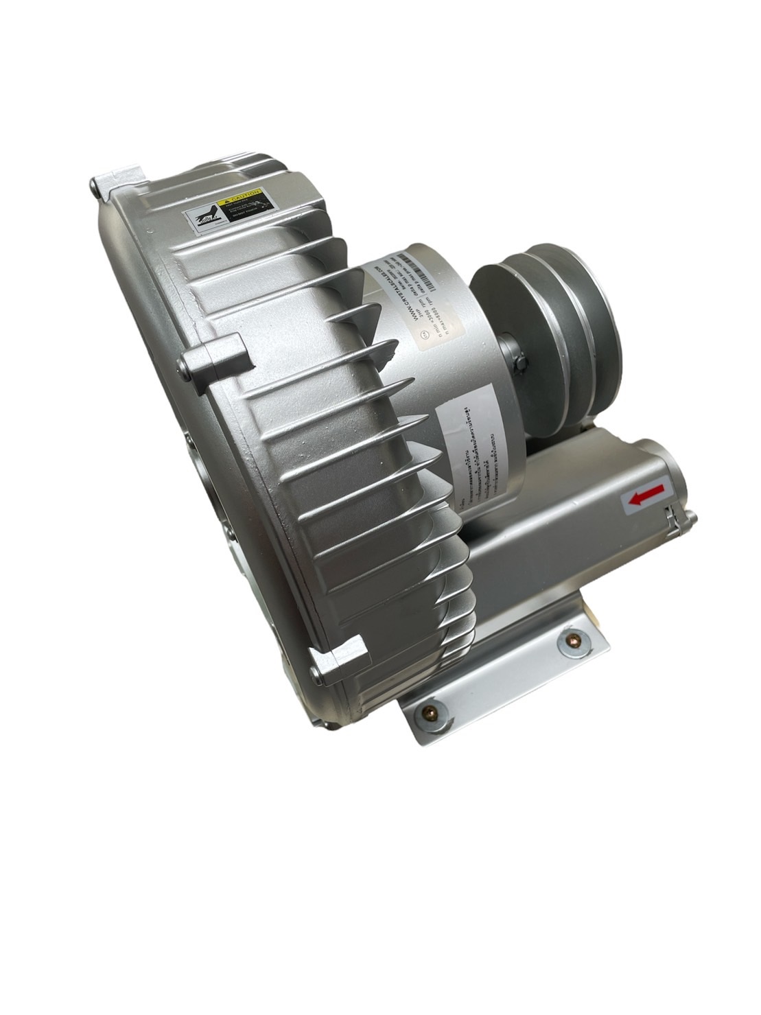 พัดลมโบรเวอร์เป่าอากาศ (Belt drive)และ ดูดอากาศ แบบใช้เครื่องยนต์หรือ มอเตอร์โซลาขนาด 2 แรงม้า สำหรับใช้งานในพิ้นที่ที่ไม่มีไฟฟ้า หรือ ต้องการความเร็วรอบสูงพิเศษ