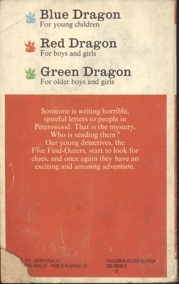 THE MYSTERY OF THE SPITEFUL LETTERS by Enid Blyton