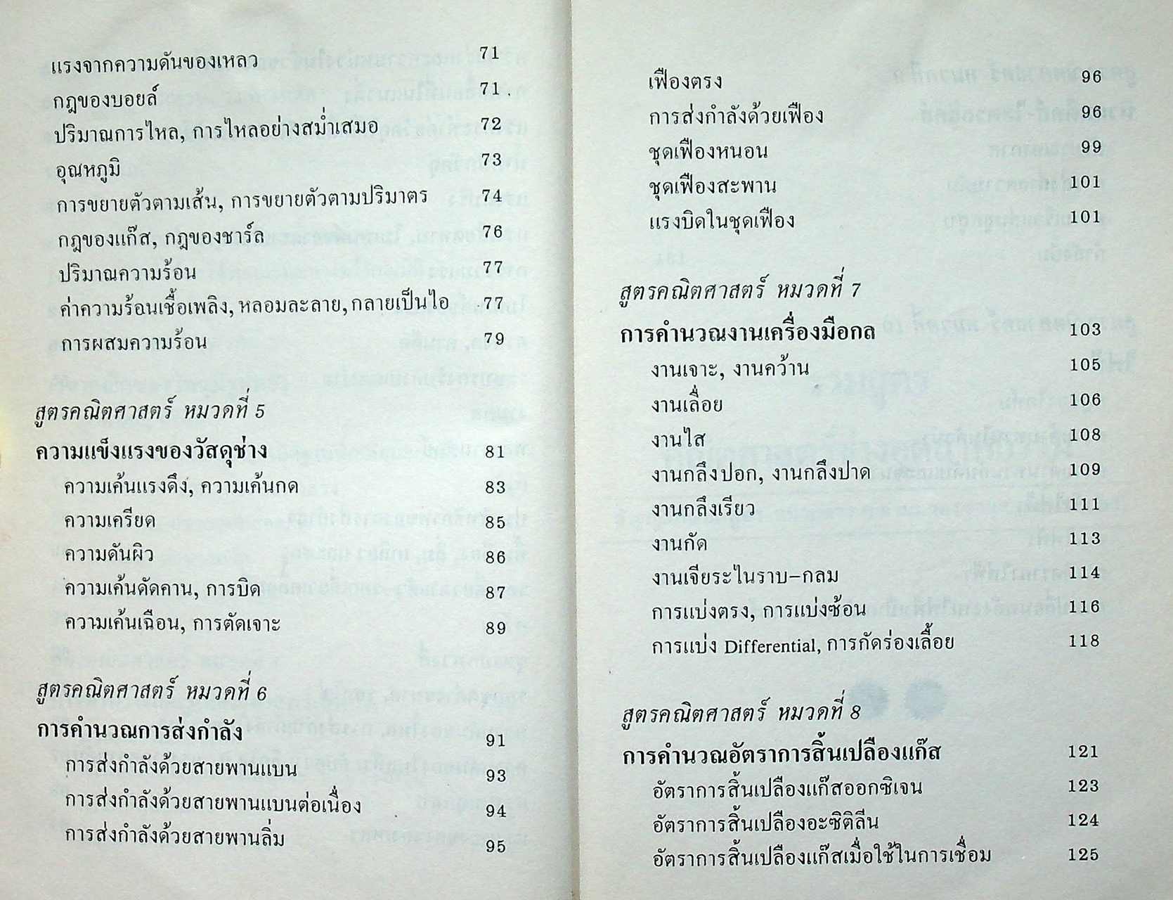 รวมสูตร คณิตศาสตร์ ช่างอุตสาหกรรม