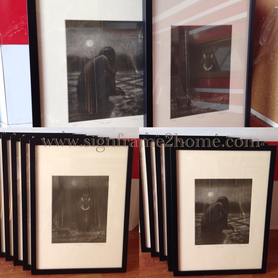 กรอบรูปไม้เรียบ กว้าง7หุน ขนาด 14x20"