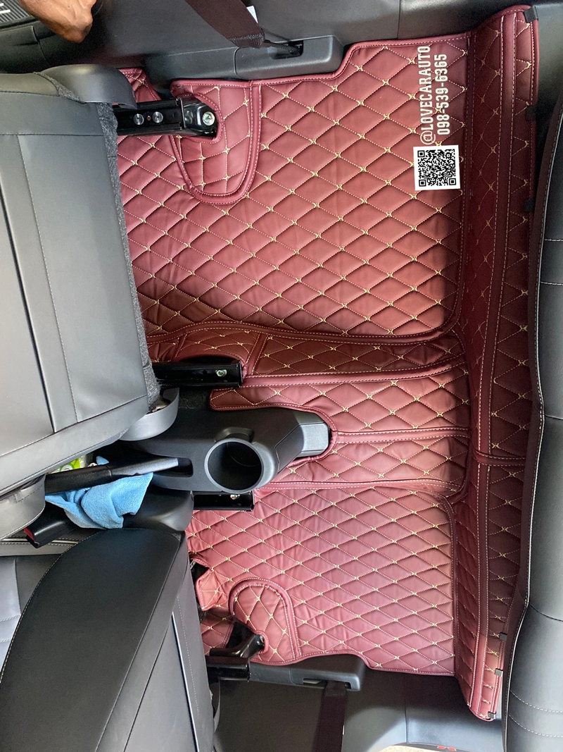 พรมปูพื้นรถยนต์ 6d Mitsubishi Attrage สีแดงไวน์