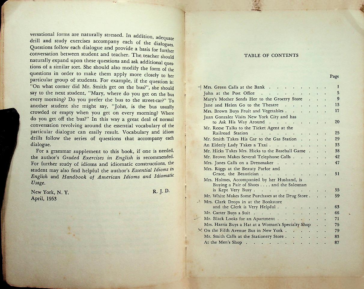 EVERYDAY DIALOGUES in ENGLISH for the Foreign Born