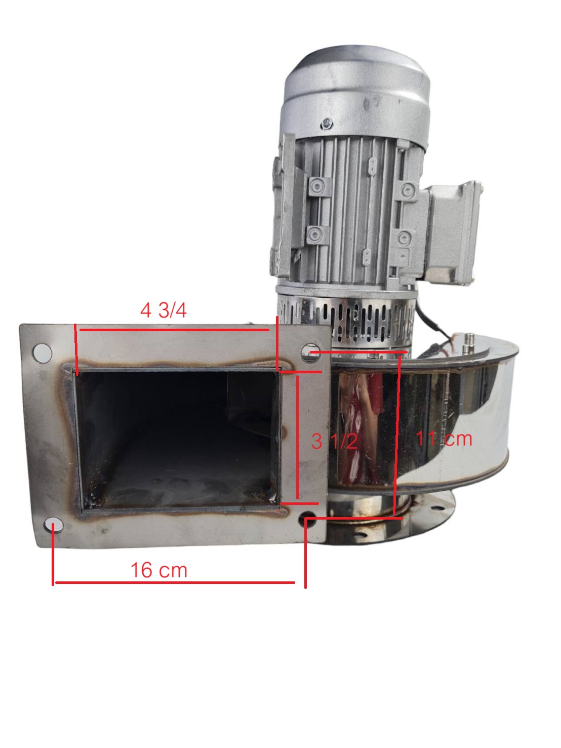 พัดลมโบเวอร์ สแตนเลส 304 ขนาด 370W 220V สามารถทนความร้อนได้สูง 200องศาและทนกัดกร่อนสูงใช้งานกับสารเคมี อาหาร และงานที่มีความร้อนสูง