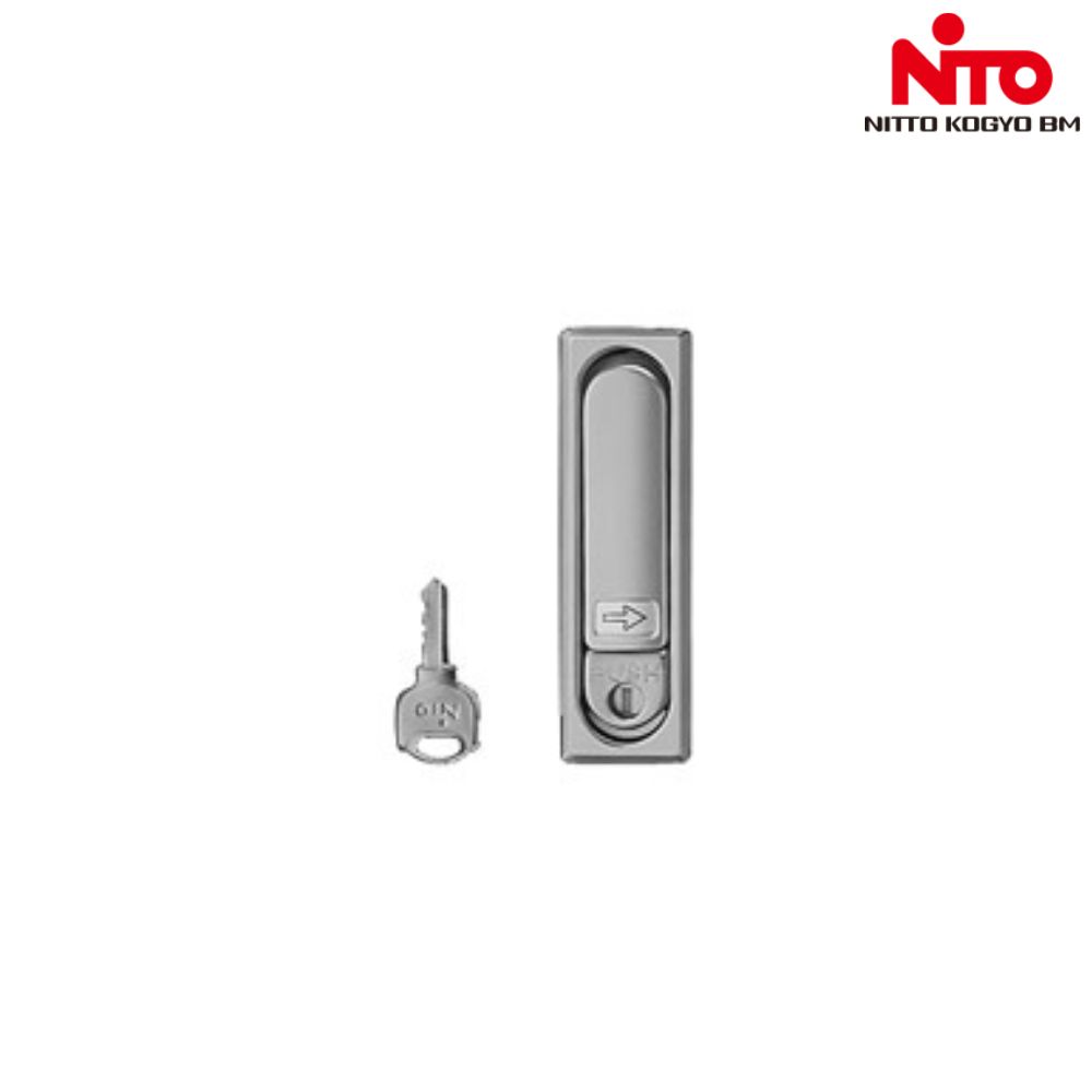 NITTO KOGYO H-85 กุญแขกดเด้ง ( Flat Handle Handle ) วัสดุโลหะผสมสังกะสี Zinc Alloys (ZDC) ชุบโครเมี่ยม