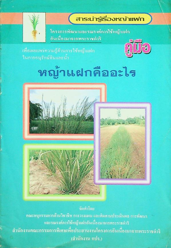 สาระน่ารู้เรื่องหญ้าแฝก เรื่อง หญ้าแฝกคืออะไร
