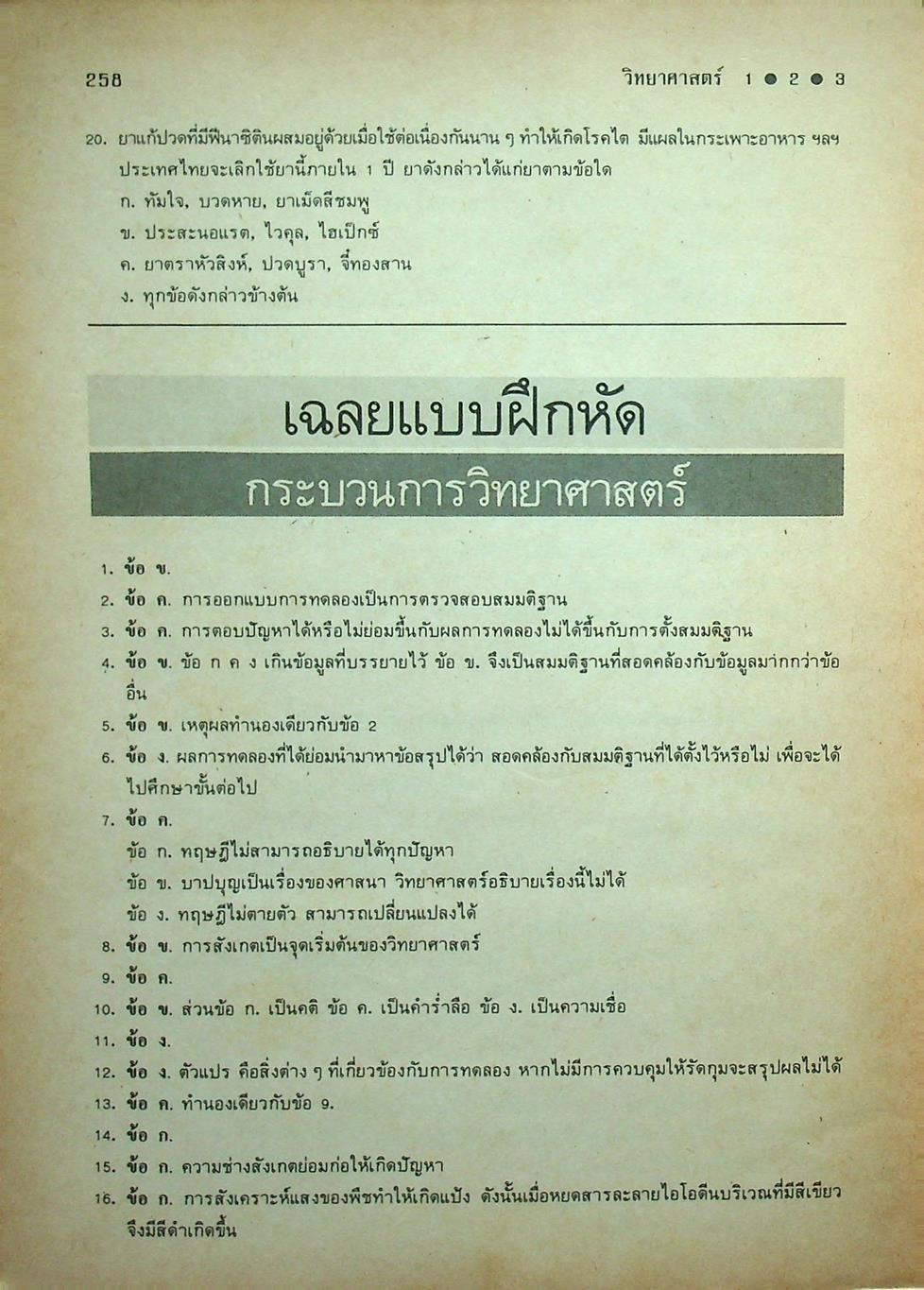 คู่มือ วิทยาศาสตร์ 1-2-3