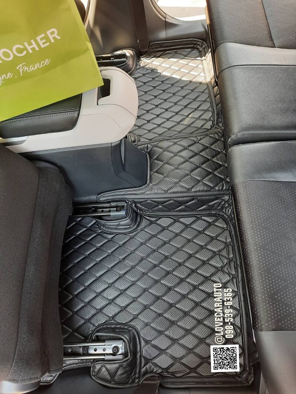 พรมปูพื้นรถยนต์ 6d Toyota Veloz โตโยต้า เวลอซ 2022 พรมเคฟล่า สีดำด้ายดำ