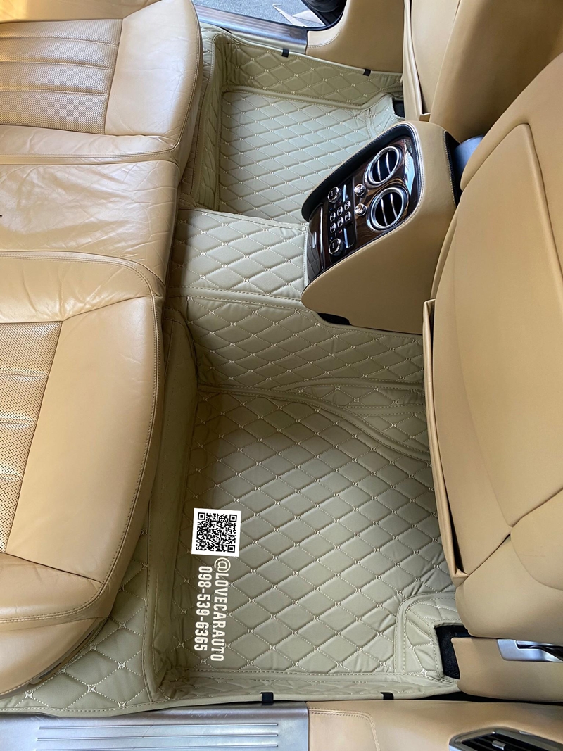 พรมปูพื้นรถยนต์6D bentley flying spur สีครีม