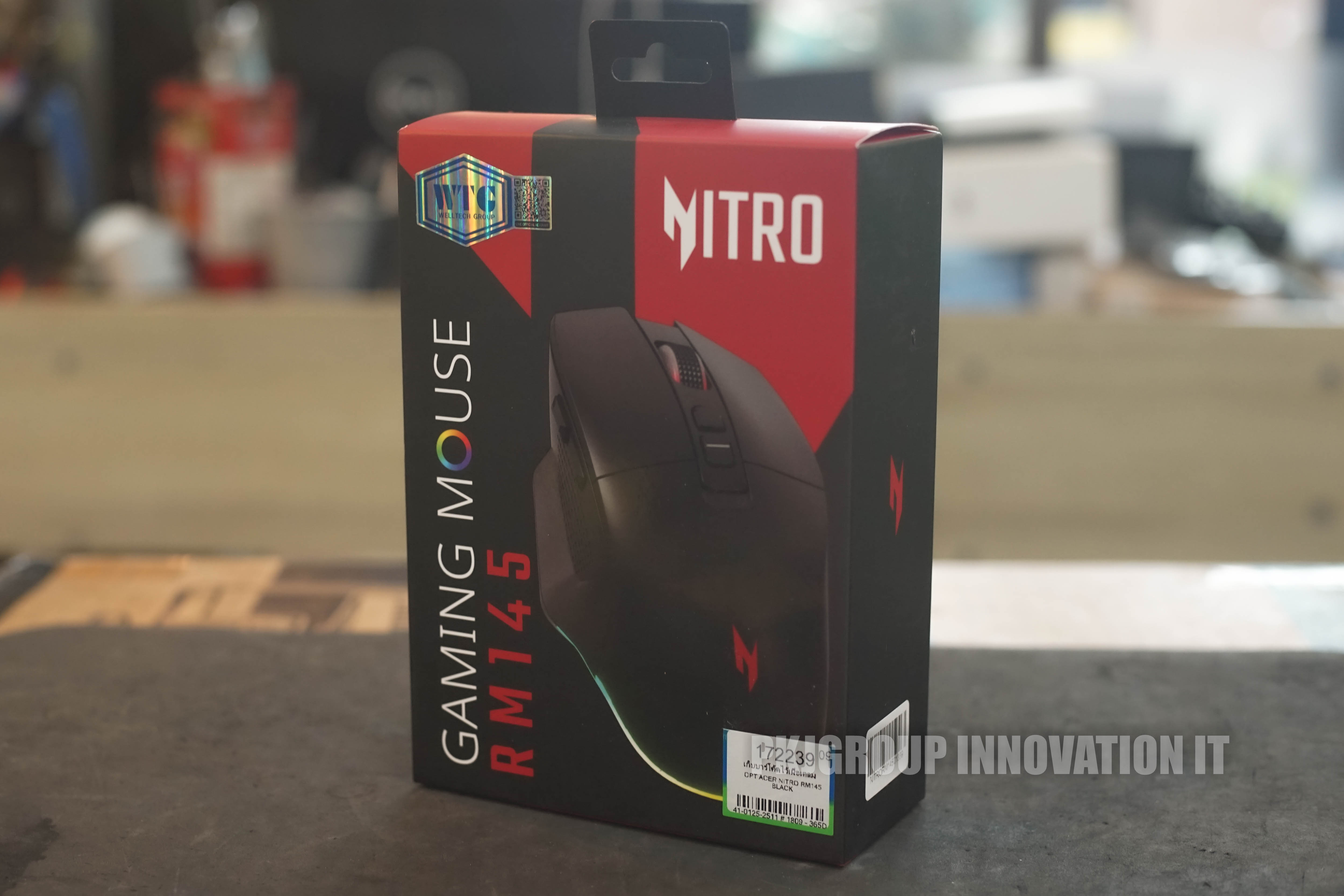 เมาส์เกมมิ่ง Acer Nitro RM145 ปรับ DPI ได้ 5 ระดับ สายถักยาว 1.6 เมตร แข็งแรง ทนทาน ไฟ RGB หลายโหมด