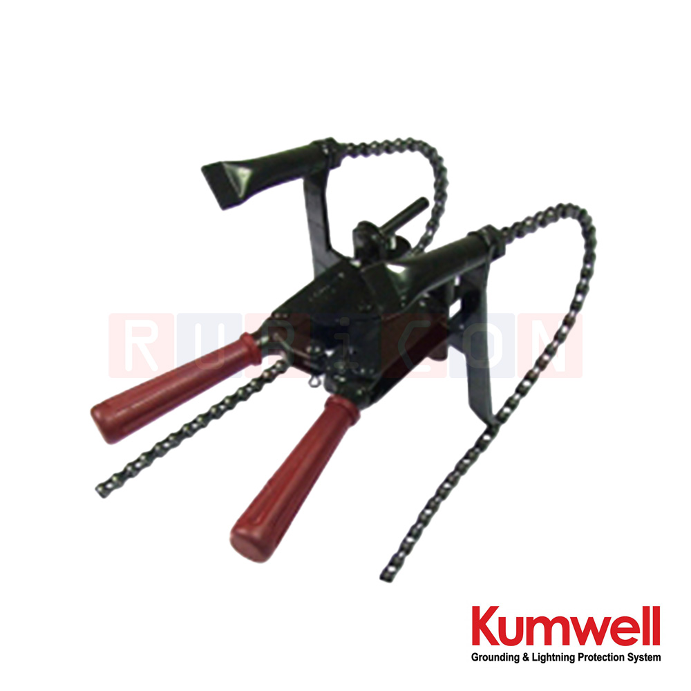 KUMWELL *HCD00-V1 แคลมป์จับแบบหนีบ แคลมป์จับแบบ "D" พร้อมโซ่รองแบบ "V1" (Handle Clamp) Type "D" with Chain Support "V1"