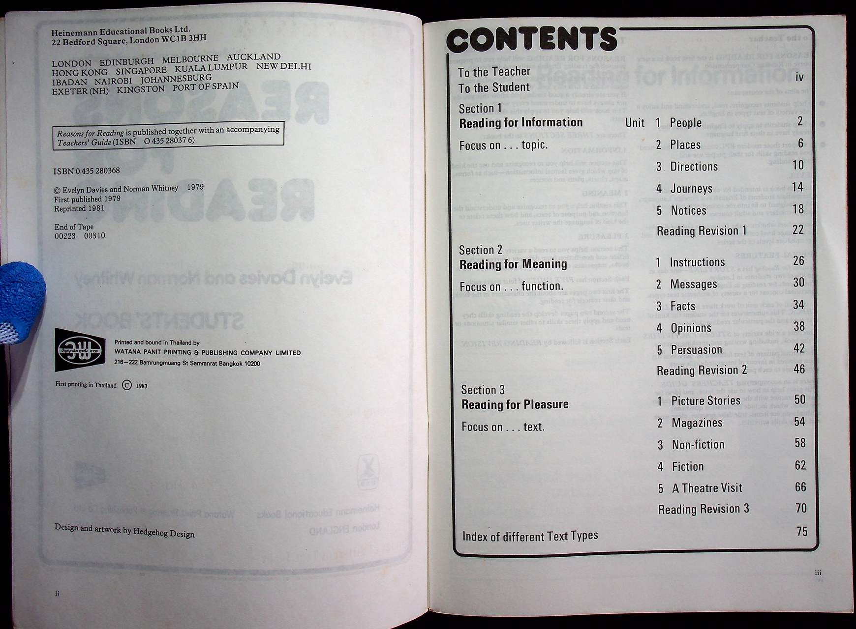 หนังสืออ่านเพิ่มเติมภาษาอังกฤษ ระดับมัธยมศึกษา REASONS FOR READING