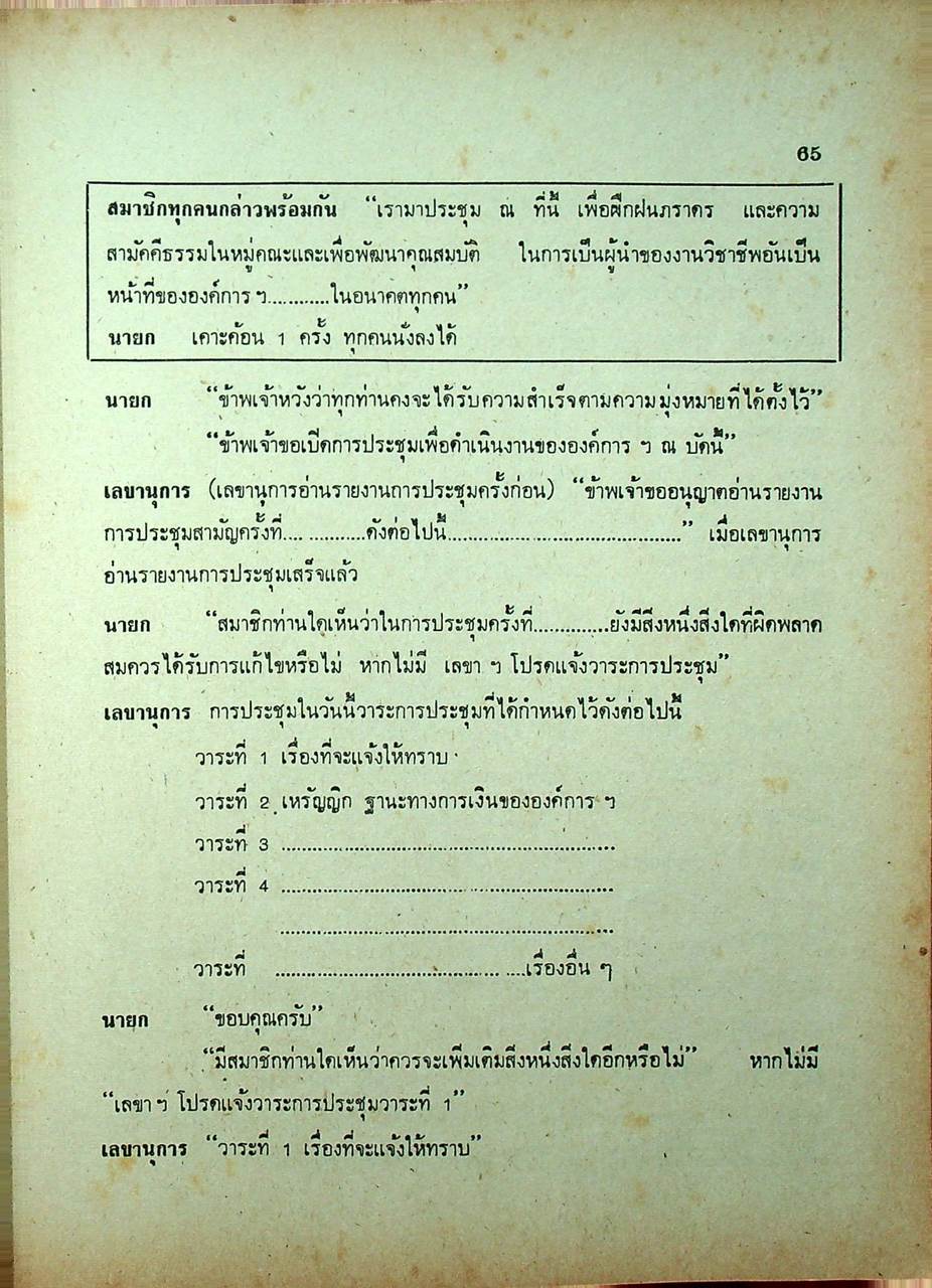 องค์การวิชาชีพในอนาคตแห่งประเทศไทย