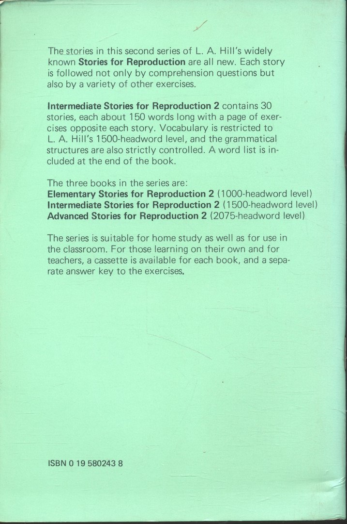 INTERMEDIATE STORIES FOR REPRODUCTION 2