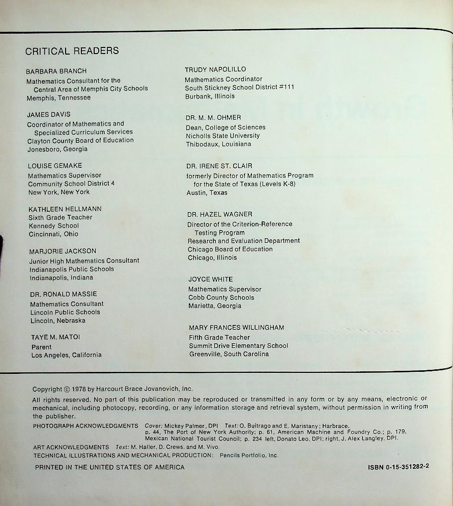 Growth in Mathematics