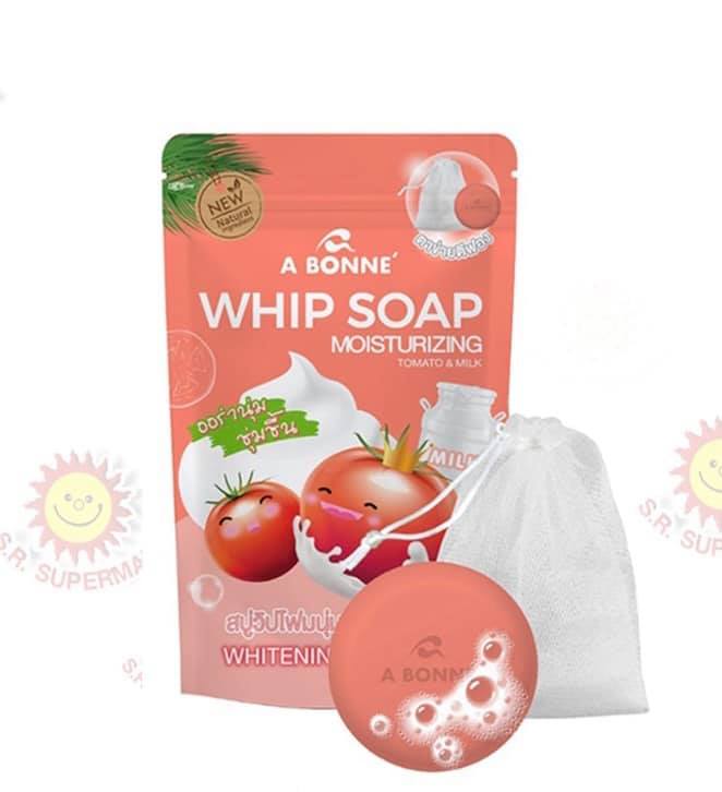 สบู่วิปโฟมนุ่ม เอ บอนเน่ วิป โซป 100กรัม (มี3สูตร) มีตาข่ายตีฟอง A BONNE SOAP