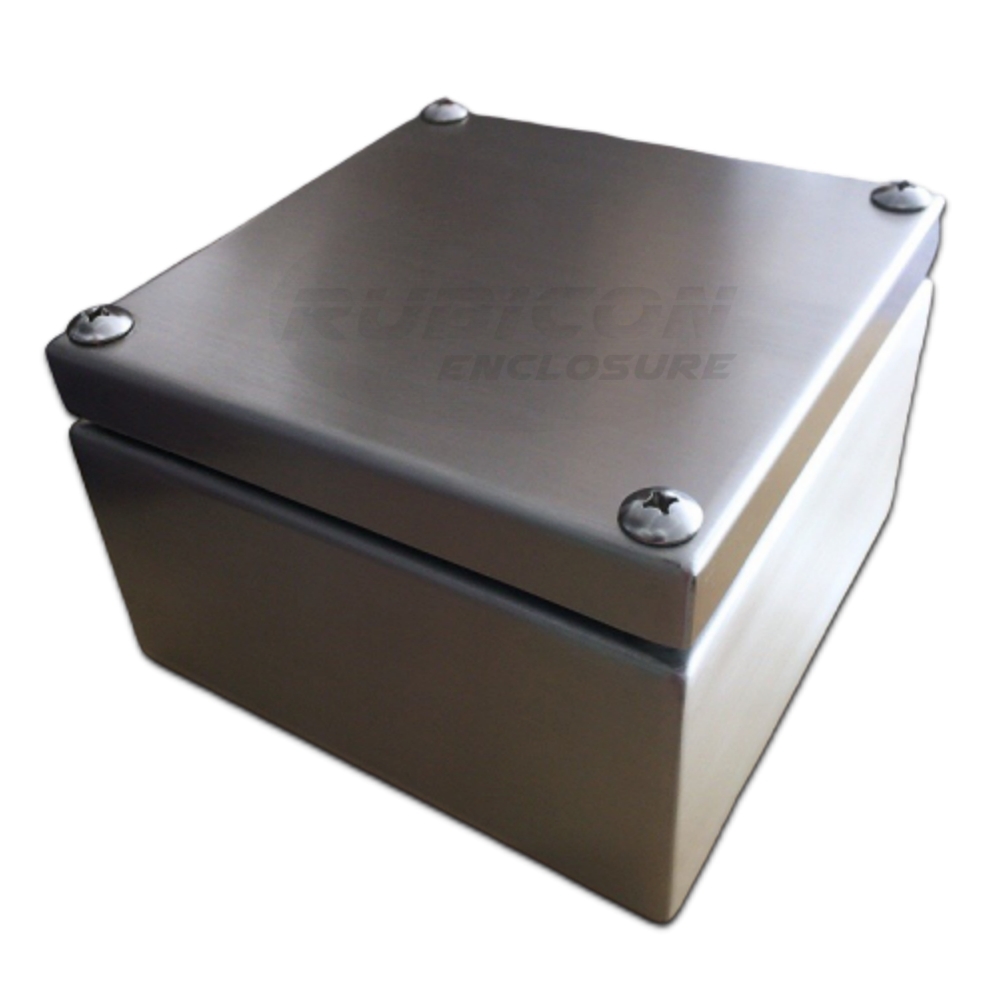 Junction Box Stainless RJ-05 Size: W250 x H250 x D150 mm. กล่องสแตนเลสกันน้ำ พร้อมแผ่นรองยึดอุปกรณ์ สแตนเลส 304 (SUS 304) ความหนา 1.5 มม.