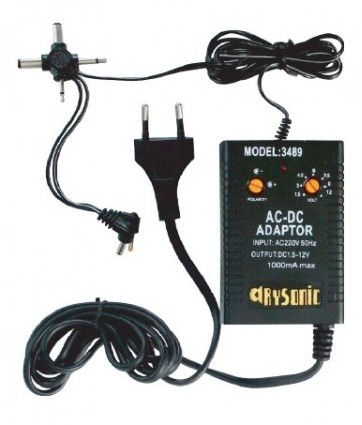 หม้อแปลง Adapter 1.5-12V รุ่น AC-3489 (1000mA) 6 in 1