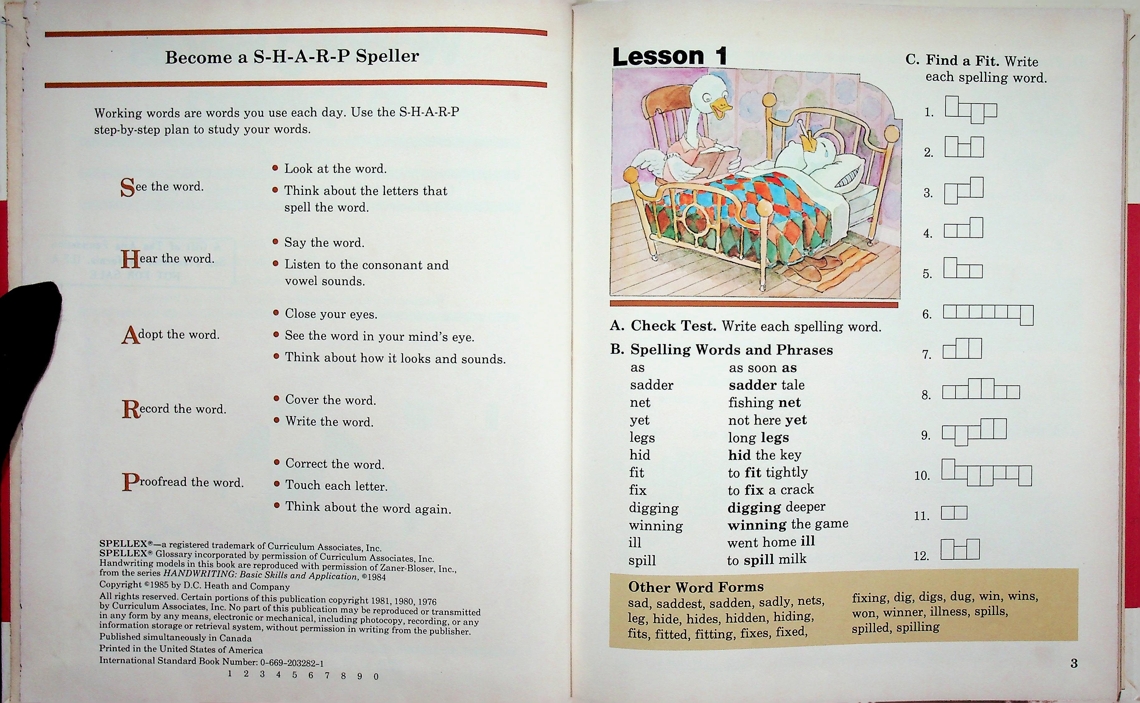 Working Words In Spelling LEVEL C