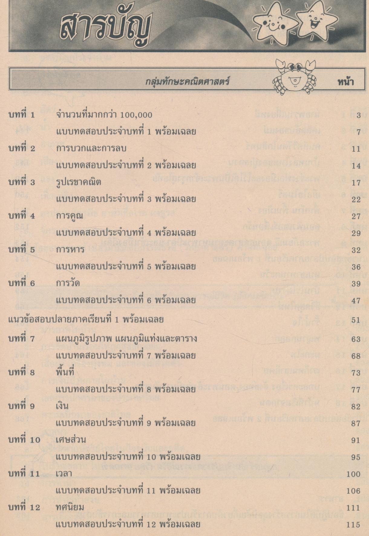 คู่มือเตรียมสอบ ป.4 ครบทุกกลุ่มวิชา (มีเฉลยท้ายบท)