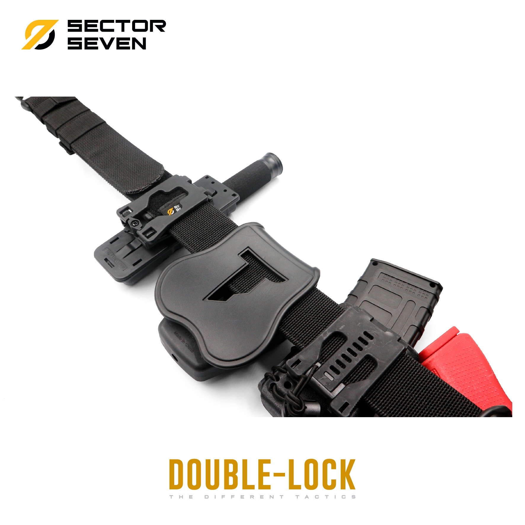 🇹🇭 495 ไทยแลนด์ แทคติคอล เข็มขัดสนาม Sector7 หัว Double-Lock