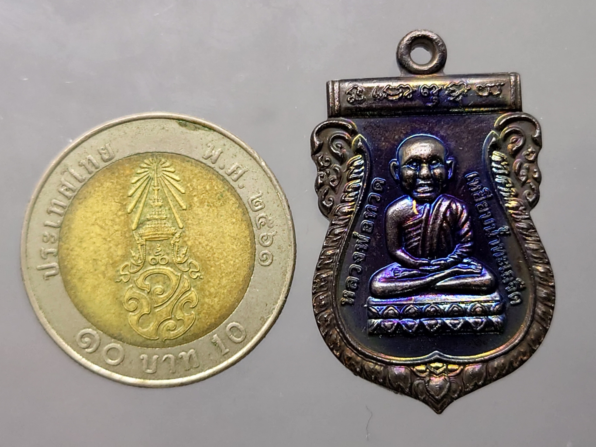 หลวงพ่อทวด เหยียบน้ำทะเลจืด หลังพระสยามเทวาธิราช เนื้อนวะ ครบรอบ 50 ปี ธปธ สำนักงานภาคใต้ พ.ศ.2557 พร้อมกล่องไม้เดิม