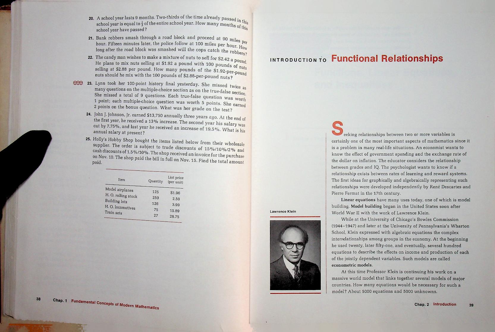 Finite Mathematics with Application to Business and the Social Sciences