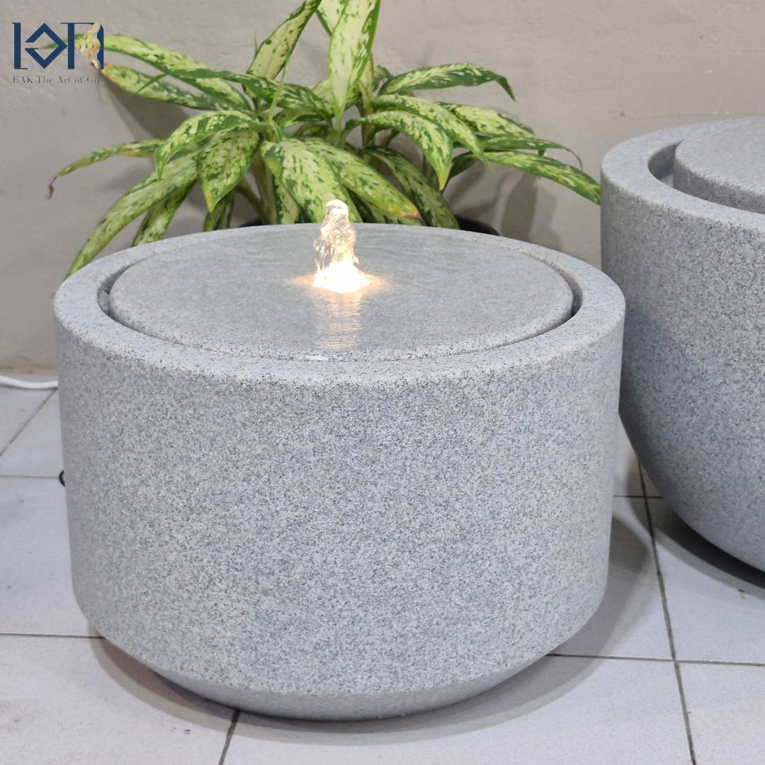 น้ำพุน้ำล้นแต่งบ้าน รุ่นGranniliteทรงกลม2ขนาด อ่างน้ำพุวางหน้าบ้านเสริมฮวงจุ้ย น้ำตกจำลองตั้งหน้าบริษัทร้านค้า