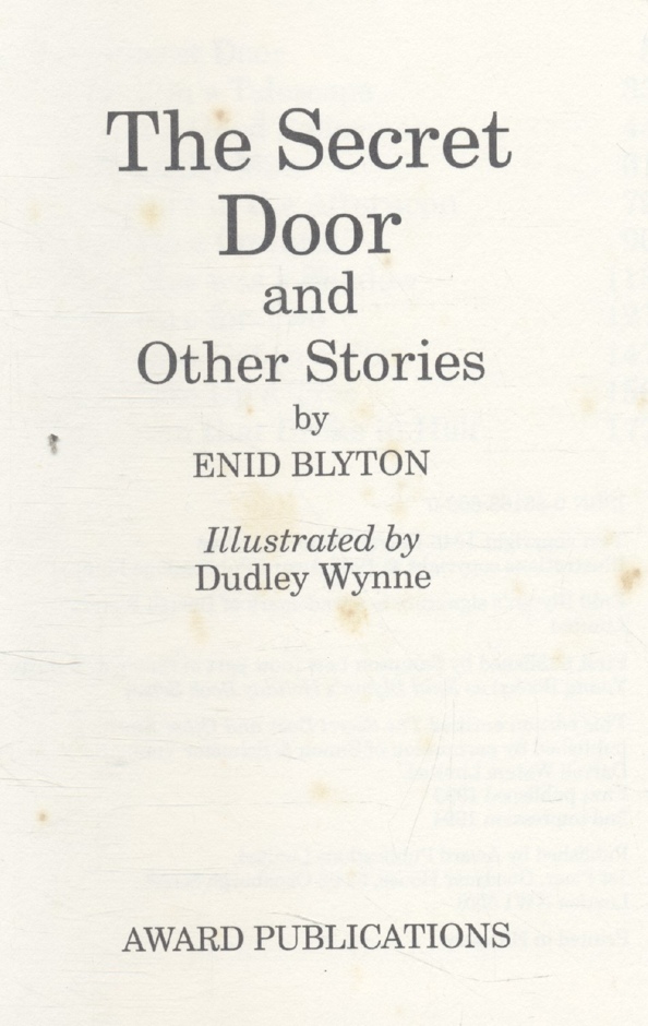 THE SECRET DOOR and other stories