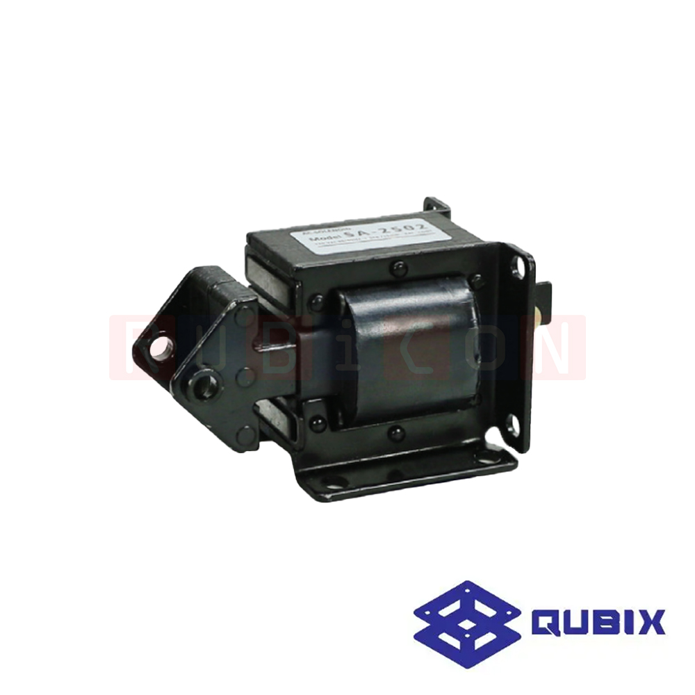 QUBIX SA-2502 โชลีนอย์แม่เหล็ก PUSH-PULL 220V 15 mm. RATED PULL 1.5 Kg. (AC SOLENOIDS)