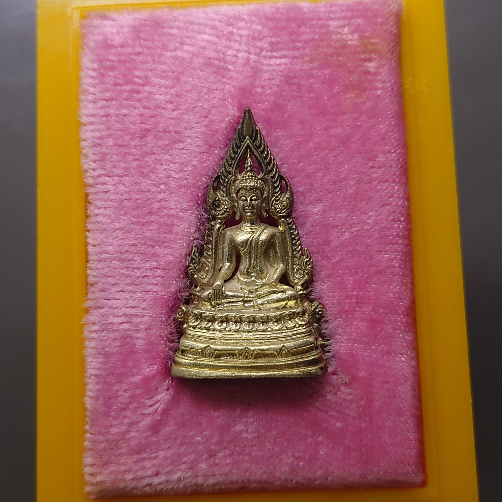 กริ่งพระพุทธชินราช เนื้อเงิน รุ่นพระราชพิธีสมโภช วัดเบญจมบพิตรดุสิตวนาราม ปี2527 พร้อมตลับเดิม