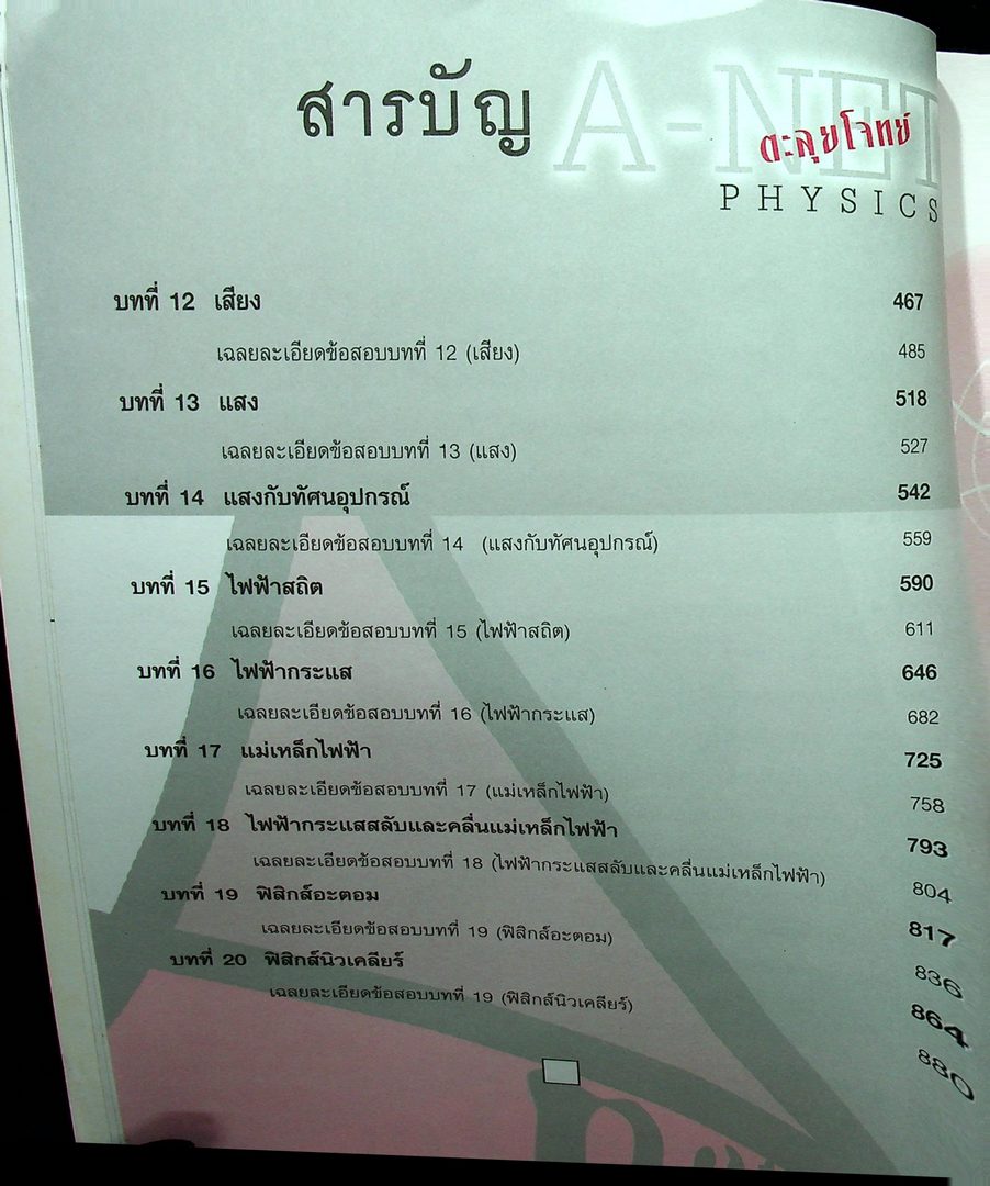 ตะลุยโจทย์ฟิสิกส์ Entrance A-NET ม.4-5-6 สอบตรงทุกมหาวิทยาลัย และระบบ Admissions (หนังสือเล่มนี้อายุ 16 ปี)