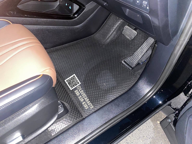 พรมปูพื้นรถยนต์ BYD Sealion 6 กระดุมเล็ก pvc ดำ