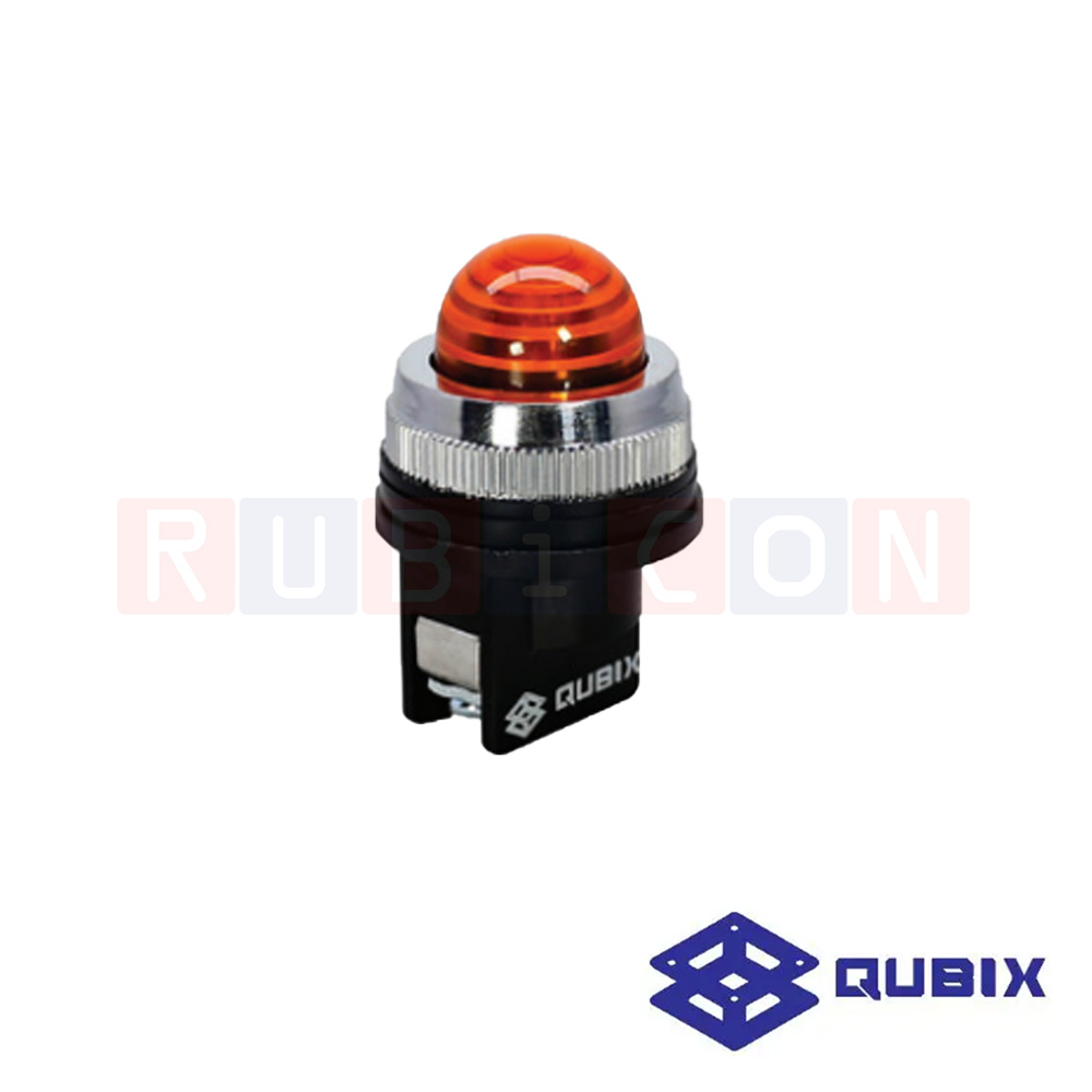 QUBIX CPNR-252W ไพล็อตแล้มป์แบบต่อตรง Ø25 mm. LED 220Vac สีขาว (WHITE) (PILOT LAMPS : Ø25 MM.)