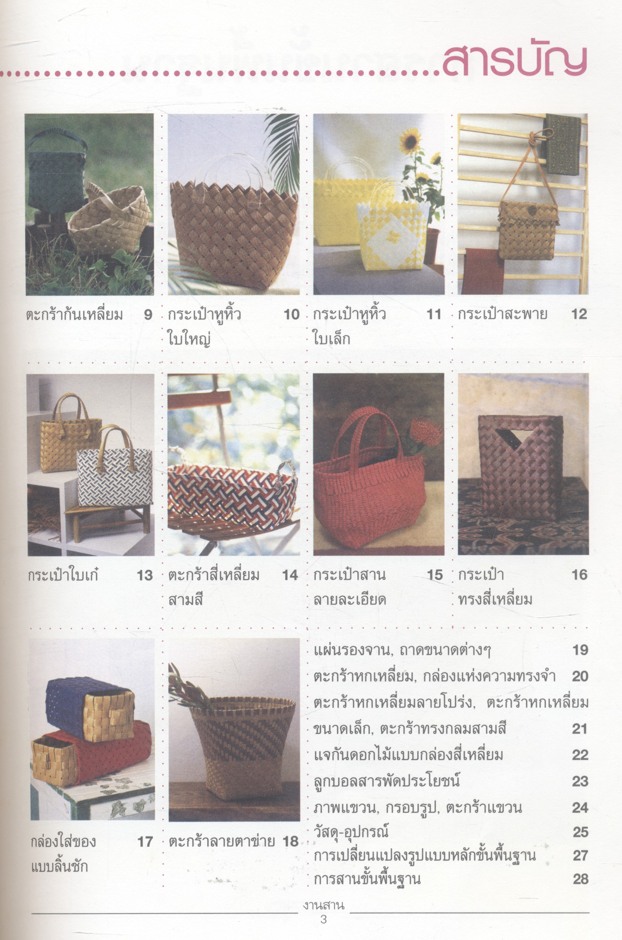 การประดิษฐ์และสร้างสรรค์ งานสาน เครื่องใช้สารพัดประโยชน์