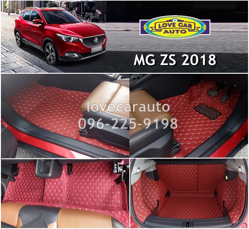 พรมรถยนต์ 6D สีแดงไวน์ MG ZS 2018