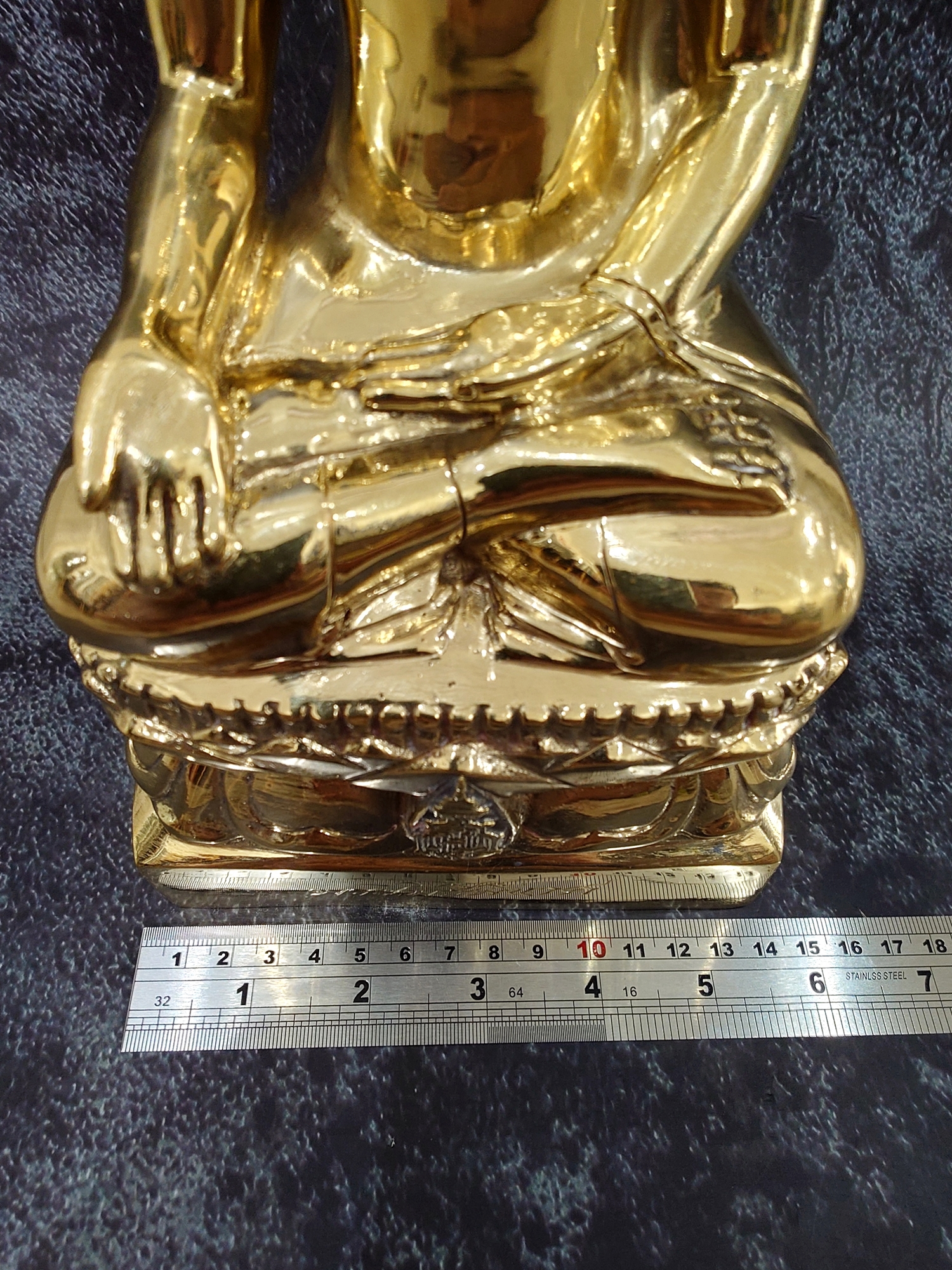 พระบูชา พระไพรีพินาศ ญสส 50 หน้าตัก 5 นิ้วสูง 11 นิ้ว เนื้อทองเหลืองขัดเงา วัดบวรนิเวศวิหาร จัดสร้าง ประจำปี 2550 แท้ ออกวัด