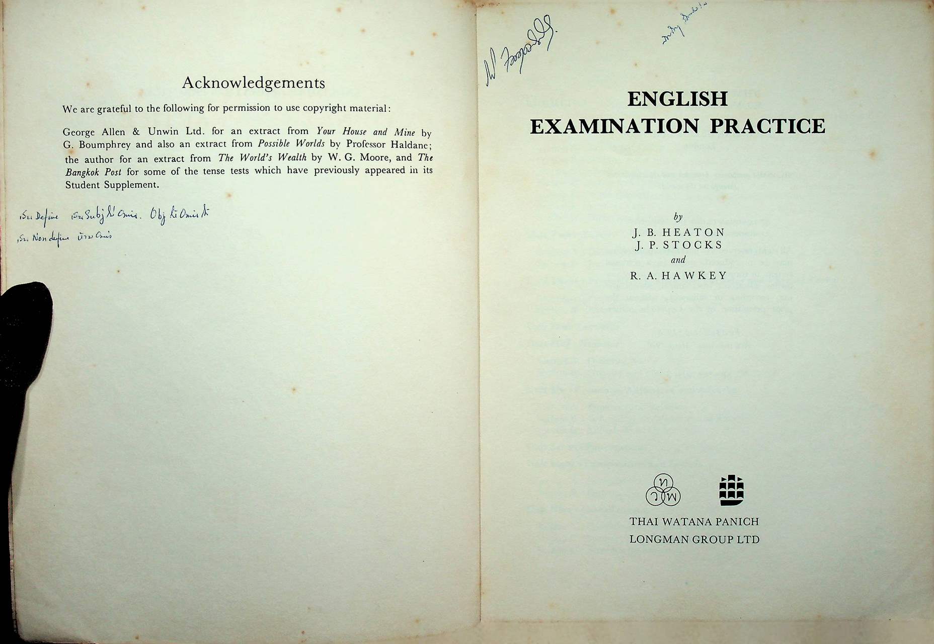 ENGLISH EXAMINATION PRACTICE