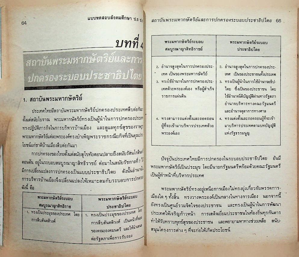 แบบทดสอบ สังคมศึกษา ป.5, ป.6