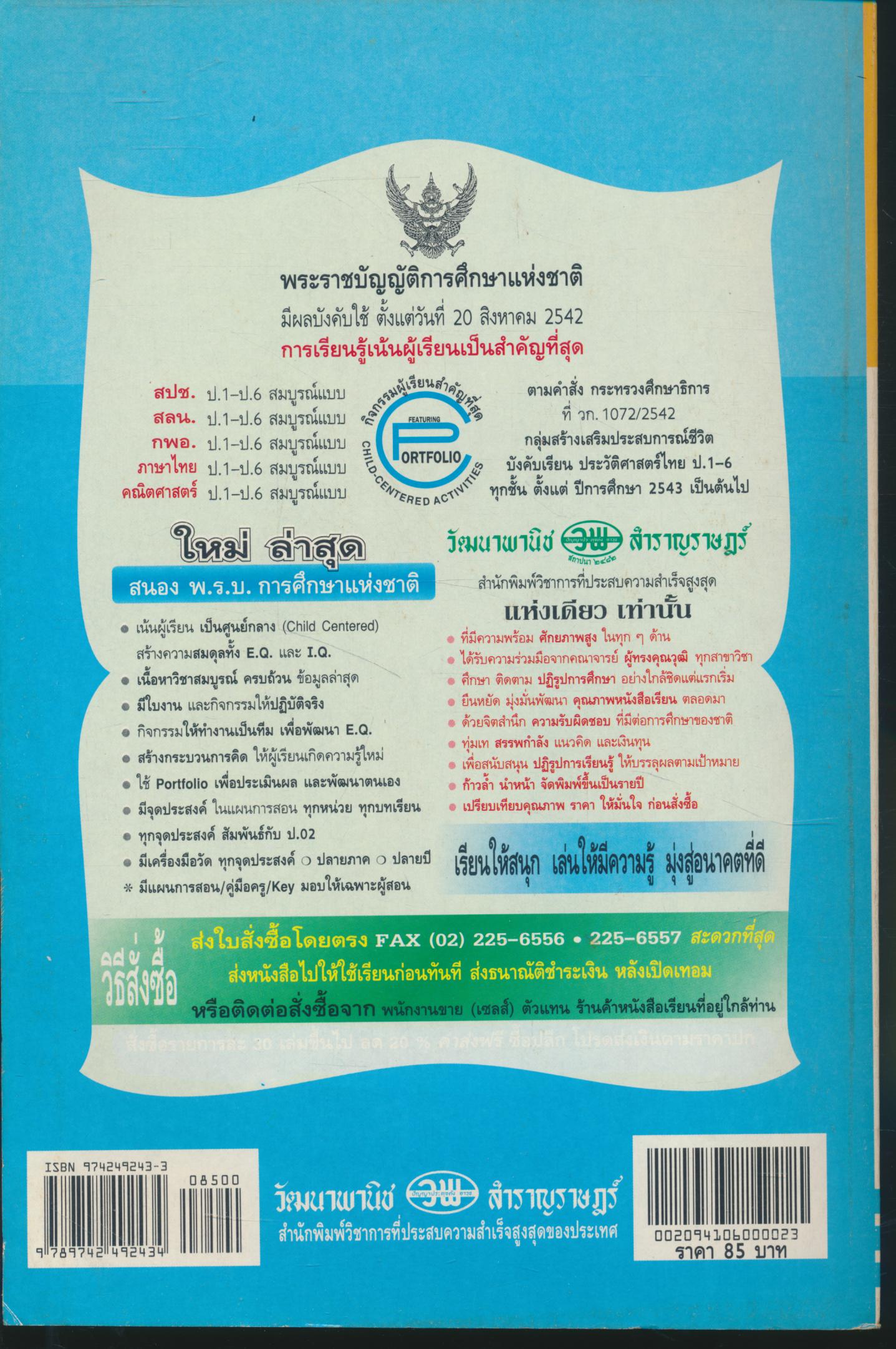 สลน ป.6 สมบูรณ์แบบ ชั้นประถมศึกษาปีที่ 6