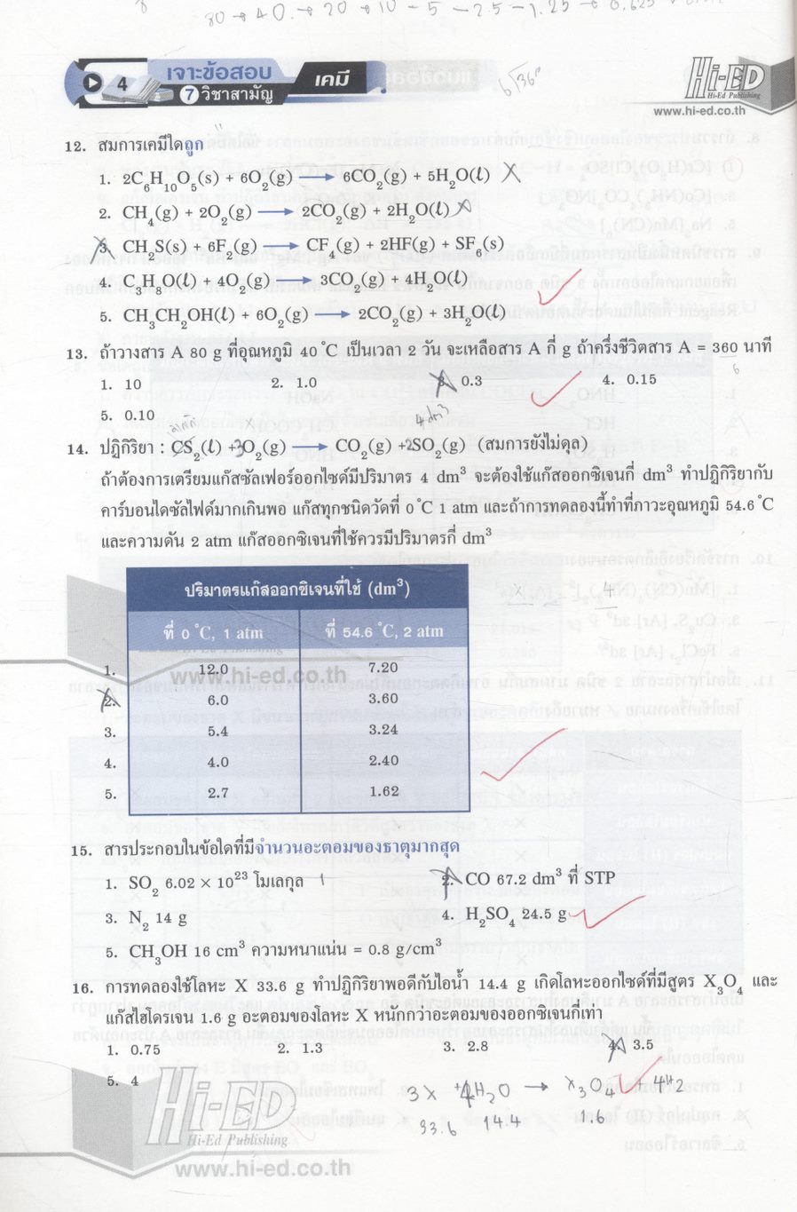 เจาะข้อสอบ 7 วิชาสามัญ เคมี