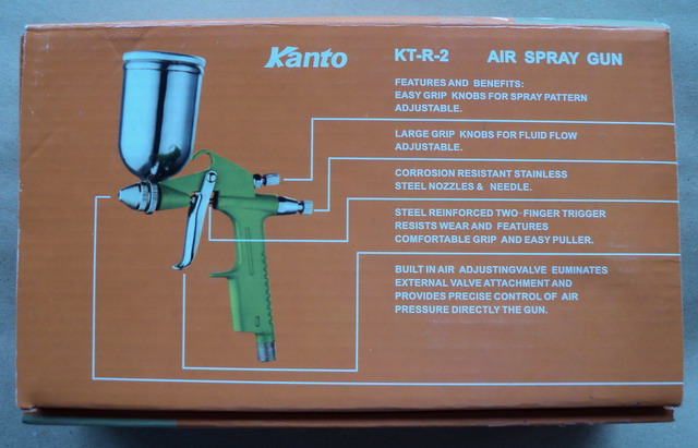 รหัสสินค้า 007 กาพ่นสี KANTO ชนิดกาหงาย บอดี้ ทำจากอลูมิเนียม