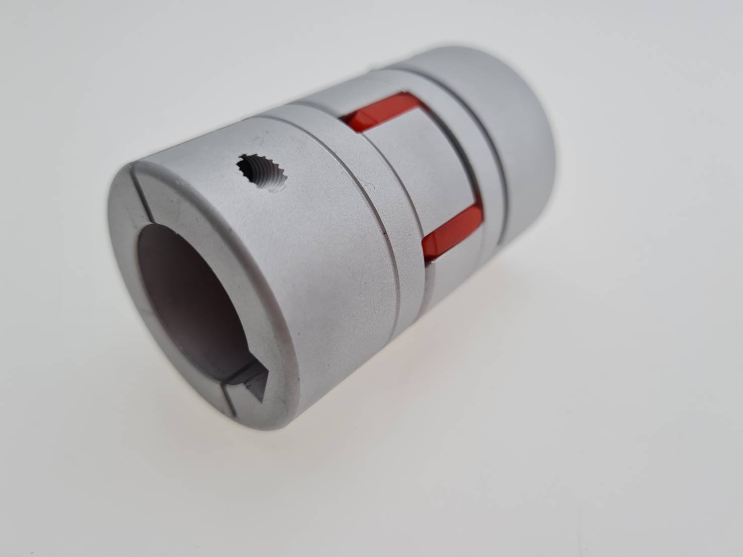 Jaw Coupling JM40C L65คัปปลิ่ง (ยอย)ประกบเพลา สำหรับเครื่อง CNC เครื่อง3D print และใช้ส่งกำลังเพลา ขนาด10มม ถึง 24 มม มีร่องลิ่ม